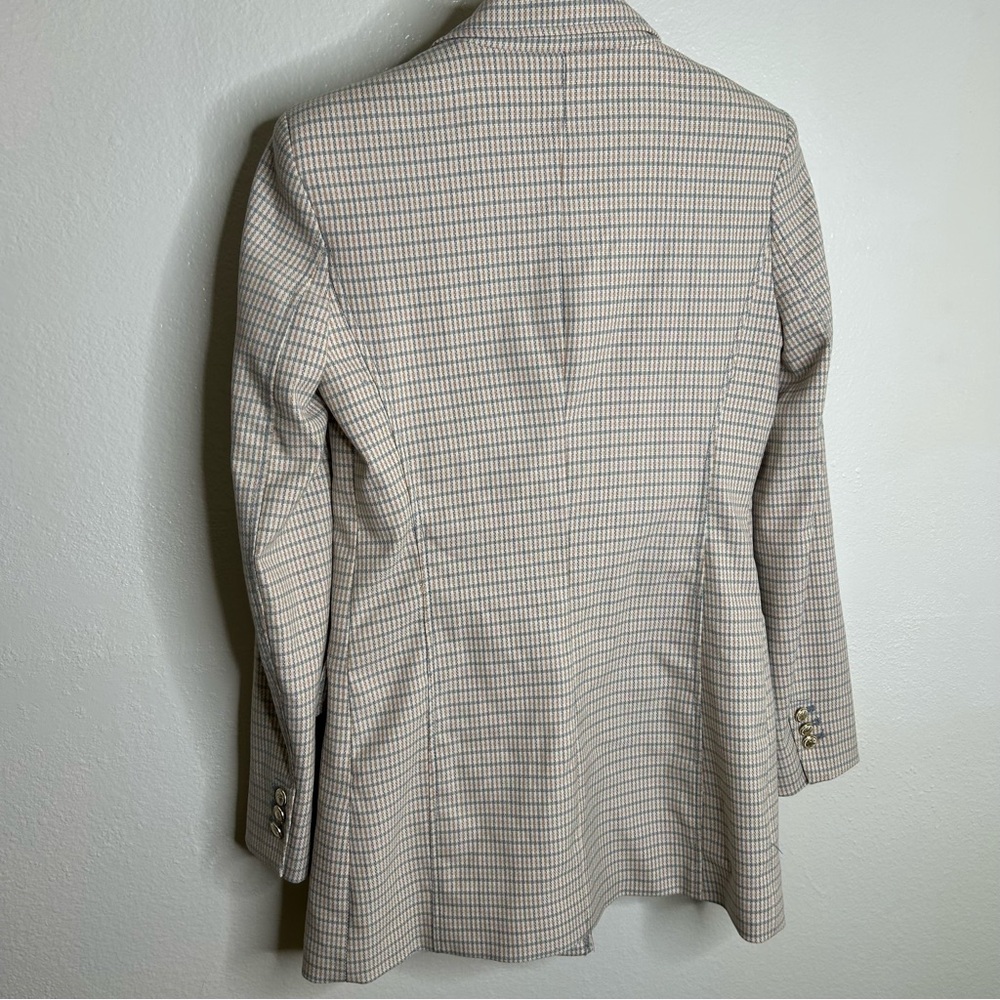NWT Zara Plaid Structured Double Breasted Oversized Blazer XS - Picture 6 of 14